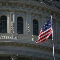 The American flag waves outside of the U.S. Capitol in Washington, D.C. on January 5, 2023 during the 'Jan 6 Justice: Democracy on the Line' rally and press conference, demanding accountability for former President Donald Trump and other officials for the January 6, 2021 Capitol riot, as well as for safe and fair elections. Bryan Olin Dozier via Reuters Connect.